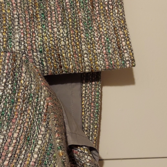 Ann Taylor Multicolored Tweed Boucle Knit Pencil Skirt Size 0 Grey - Picture 8 of 13